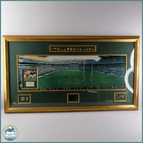 LARGE Framed Signed Special Limited Edition 73/500 The Drop 1995 Rugby World Cup!!! 1200mm x 600mm