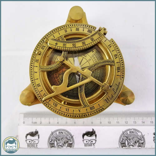 Original Solid Brass Sundial and Compass!!!
