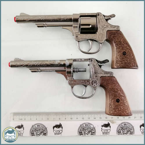 Two Vintage Die Cast Metal Cap Guns, One no Spool, Excellent Working Condition!!!