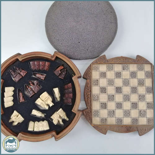 Highly Detailed Isle Of Lewis History Craft Chess Set!!! Fantastic Condition!!!