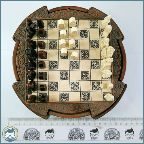 Highly Detailed Isle Of Lewis History Craft Chess Set!!! Fantastic Condition!!!