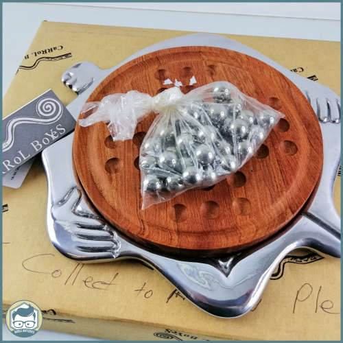 Large Original Boxed Carrol Boyes Solitaire Marble Game!!! (Box has writing)