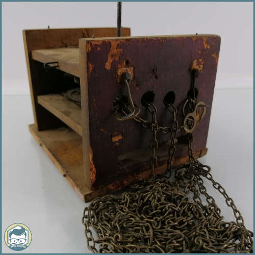 Antique Wood and Brass Clock Mechanism!!!