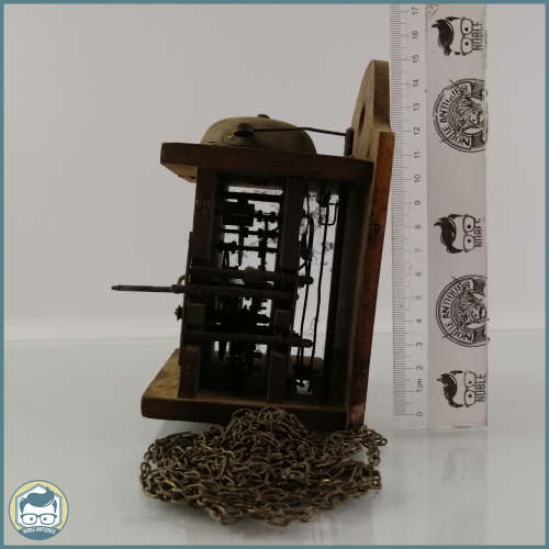 Antique Wood and Brass Clock Mechanism!!!