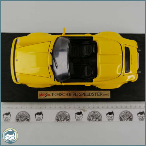 Original Die Cast Metal Scale 1:18 1989 Porsche 911 Speedster!!! Left Mirror Missing