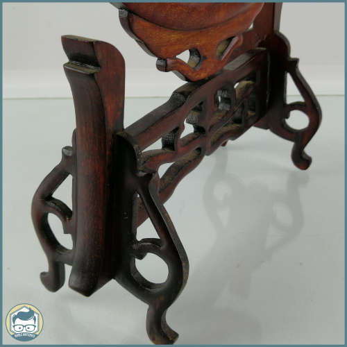 Vintage Rotating Wood and Double Sided Stitched Silk Cat Impression!!!
