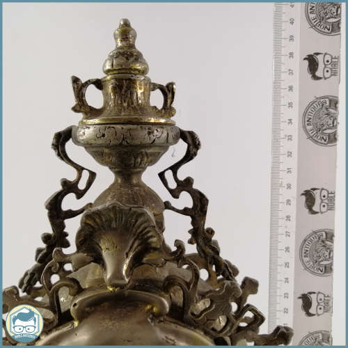 Magnificent!!! LARGE Ornate Cast Metal Antique Clock Housing!!!