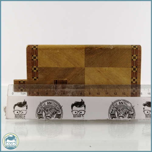 Handcrafted Wood and Veneer Inlay Secret Compartment Trinket Box!!!