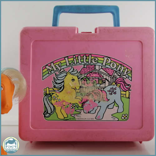 SUPER RARE!!! Original Vintage 1980`s My Little Pony Carry Case And Ponies!!!