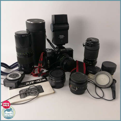 Vintage 35mm Film Ricoh KR-10m Camera Kit!!!