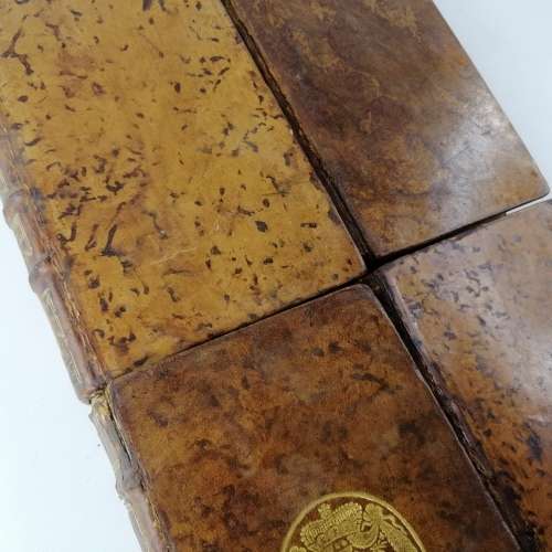 Fantastic!!! Original Leather Bound 1700`s Latin Book Collection!!! Bid For All!!!