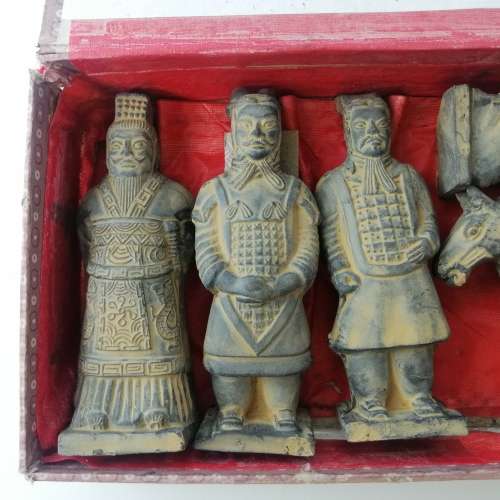 Vintage Boxed Qin Dynasty TerraCotta Warrior Collectible Statuettes!!