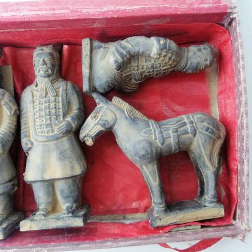Vintage Boxed Qin Dynasty TerraCotta Warrior Collectible Statuettes!!