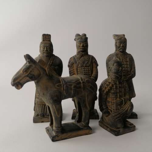 Vintage Boxed Qin Dynasty TerraCotta Warrior Collectible Statuettes!!