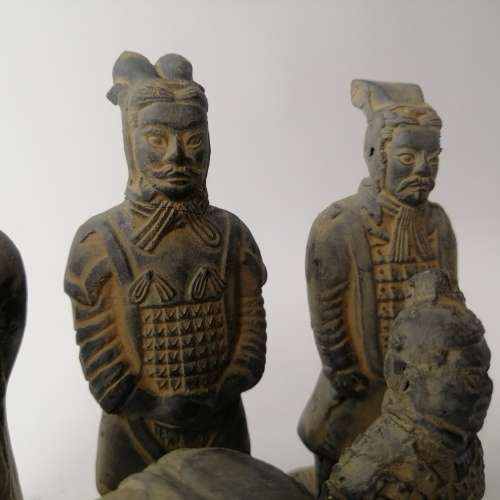 Vintage Boxed Qin Dynasty TerraCotta Warrior Collectible Statuettes!!