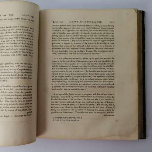 1776 Leather Bound Historical Treatise on the Feudal Law of England!!!
