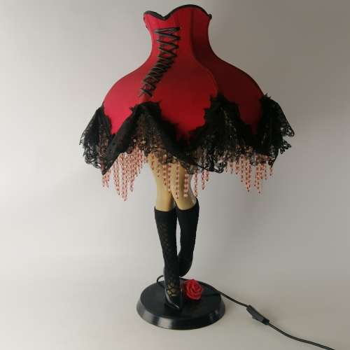 Super Cool!!! Large 800mm Burlesque Themed Sexy Legs Table Lamp!!! Working!!!