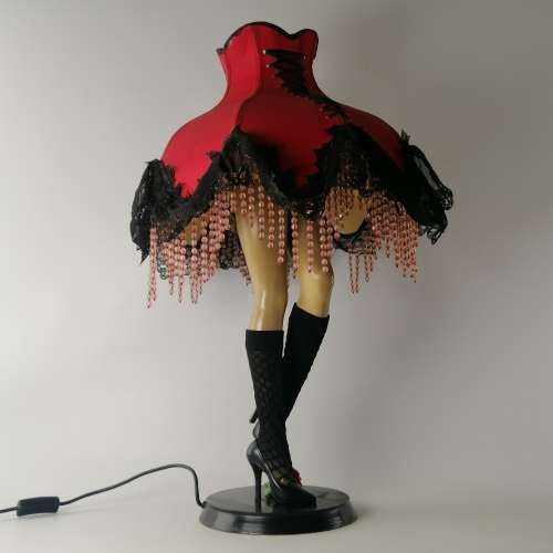 Super Cool!!! Large 800mm Burlesque Themed Sexy Legs Table Lamp!!! Working!!!