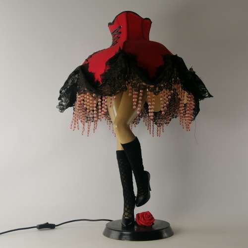 Super Cool!!! Large 800mm Burlesque Themed Sexy Legs Table Lamp!!! Working!!!