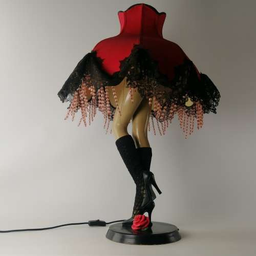 Super Cool!!! Large 800mm Burlesque Themed Sexy Legs Table Lamp!!! Working!!!