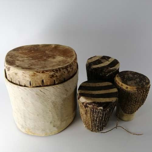 Large Zebra and Nguni Covered African Drum Collection!!! Bid For All!!!