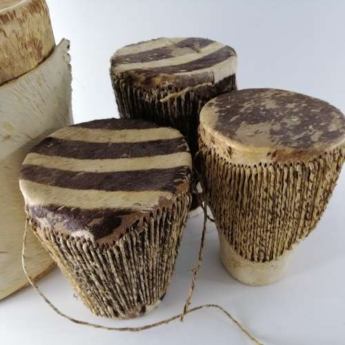 Large Zebra and Nguni Covered African Drum Collection!!! Bid For All!!!