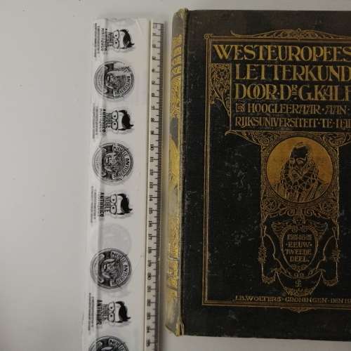 Decorative Foil on Cloth Covered 1923 and 1924 Dutch Literature Books, Bid For Both!!!