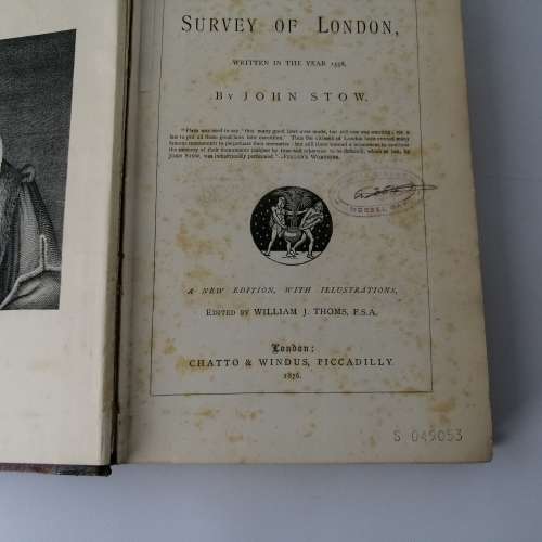 Foil on Leather and Cloth Covered 1876 Survey Of London!!!
