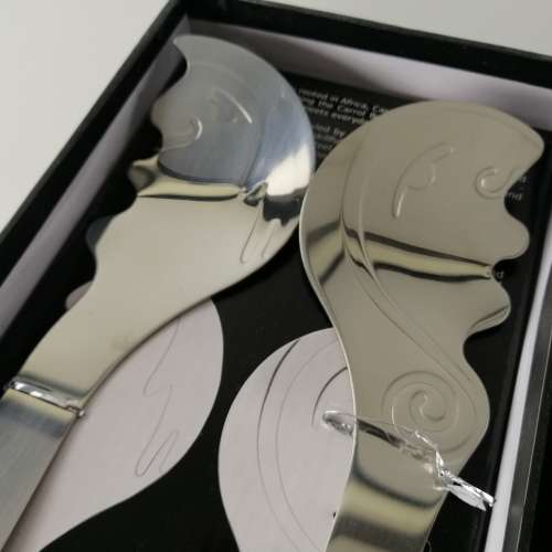 Original Boxed Carrol Boyes Functional Art Kiss Salad Server Set!!!