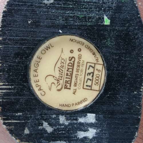 RARE!!! Numbered Feathers Of Knysna Cape Eagle Owl Male and Female!!! 1737/5000