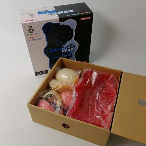 Super Cool!!! Large Transparent Gummi Bear Anatomy Model - Complete, Never Built!!! RED