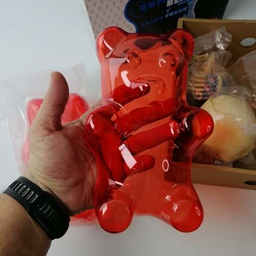 Super Cool!!! Large Transparent Gummi Bear Anatomy Model - Complete, Never Built!!! RED