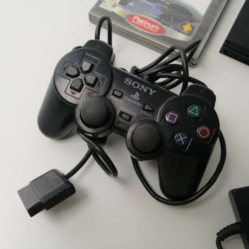 Original Playstation 2 Black Slimline Console, Remote and Game!! No TV Cable, Working!!!