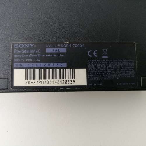 Original Playstation 2 Black Slimline Console, Remote and Game!! No TV Cable, Working!!!