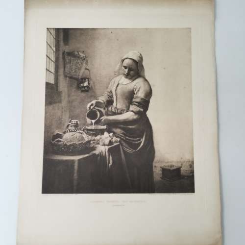 1908 Photogravure Print - Johannes Vermeer - Het Melkmeisje!!!