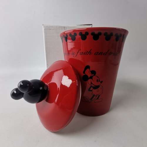 Original Boxed Disney Glazed Porcelain Cookie Jar!!!