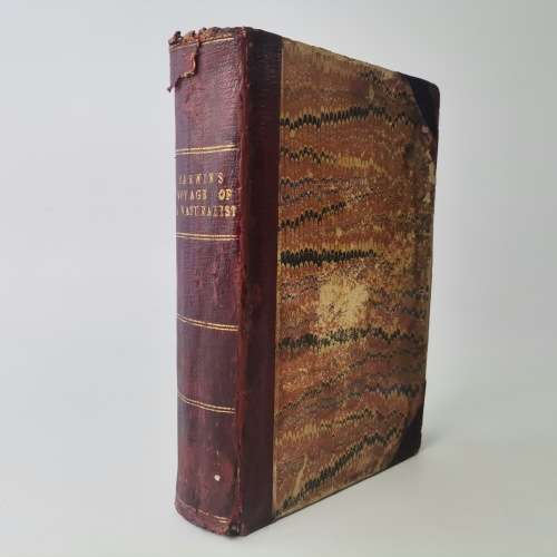 1890 Leather Spine and Corner - Darwin`s Voyage of a Naturalist!