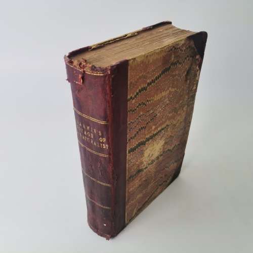 1890 Leather Spine and Corner - Darwin`s Voyage of a Naturalist!