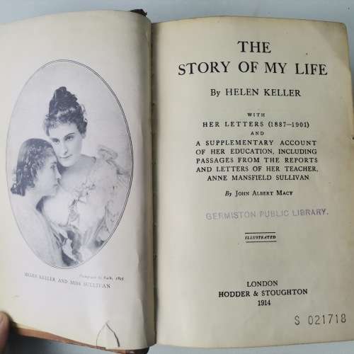 1914 Leather Spine - The Story Of Life by Helen Keller!!!