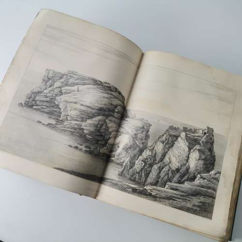1822 Large Leather Spine - History of the County of Cornwall - With Maps and plates!!!