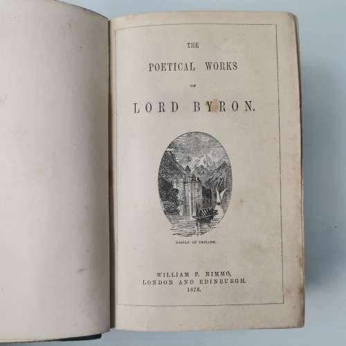 1878 Leather Spine and Corner - The Poetical Works of Lord Byron!!!