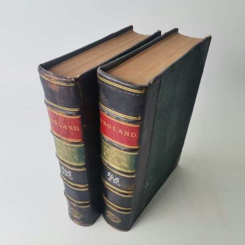 1800`s Leather Spine and Corner - England Its People, Polity and Pursuits Vol 1and 2!!!