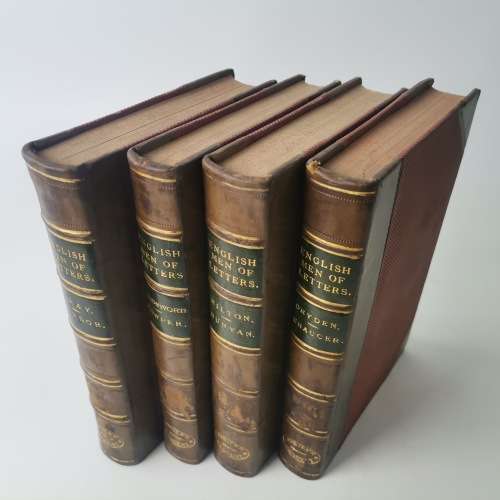 1881 Leather Spine and Corner - English Men Of Letters - Bid for 4 Volumes!!!