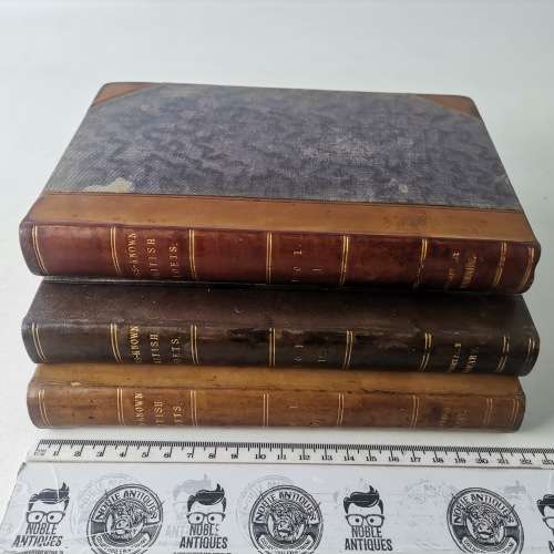 1860 Leather Spine and Corner - Less Known British Poets - Bid for 3 Volumes!!!
