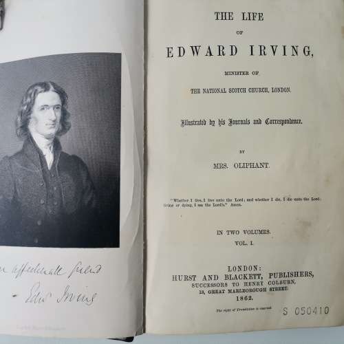 1862 Leather Spine and Corner - The Life of Edward Irving!!!