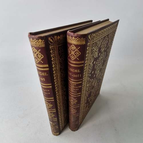 1880`s Ornately Foiled Hardcover - De Werken van J van den Vondel - 2 Volumes!!!