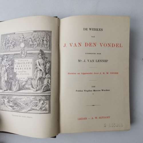 1880`s Ornately Foiled Hardcover - De Werken van J van den Vondel - 2 Volumes!!!