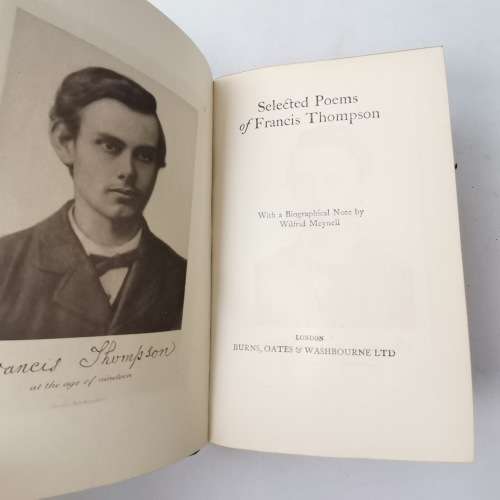 1900`s Leather Spine and Corner - Select Poems of Francis Thompson!!!