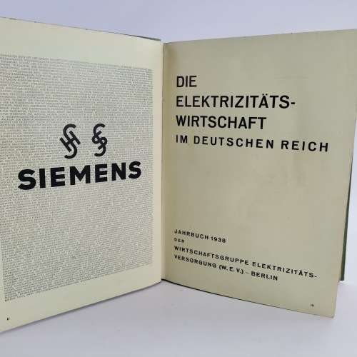 1938 Large Hardcover - Die Elektrizitäts-Wirtschaft im Deutschen Reich!!!