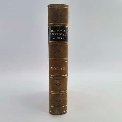 1874 Ornate Leather Bound  - The Poetical Works Of John Milton!!